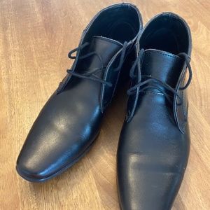 Calvin Klein black leather ankle boots Men 8.5 US